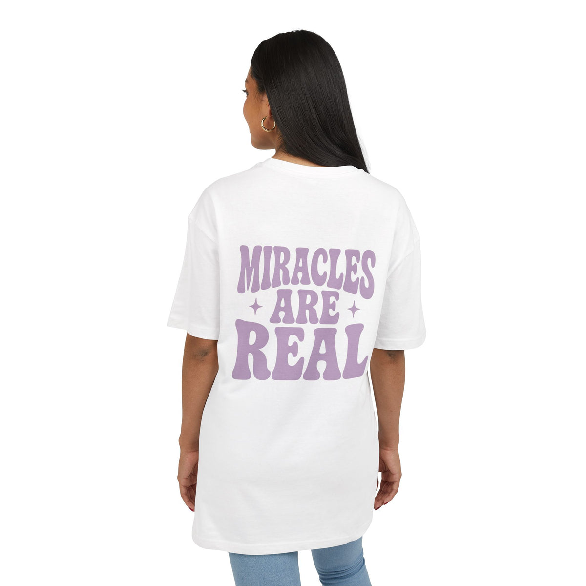Miracles Are Real Unisex Heavy Oversize Tee