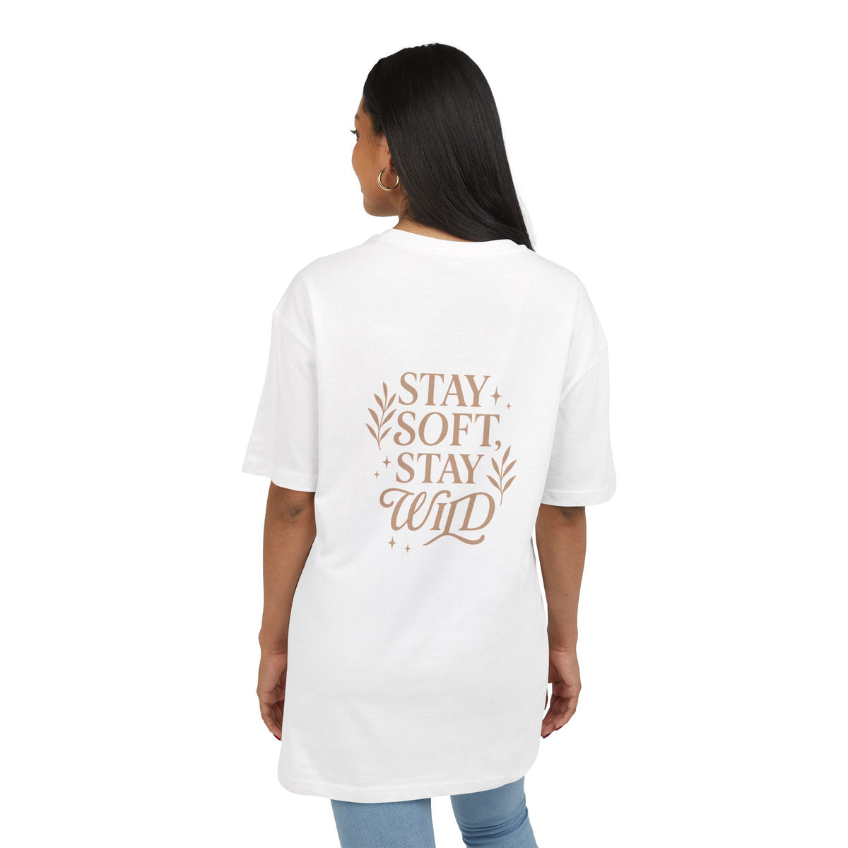 Unisex Oversized Tee with 'Stay Soft, Stay Wild'