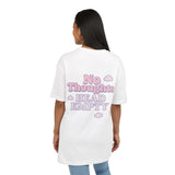 Trendy Oversized Tee - No Thoughts Head Empty