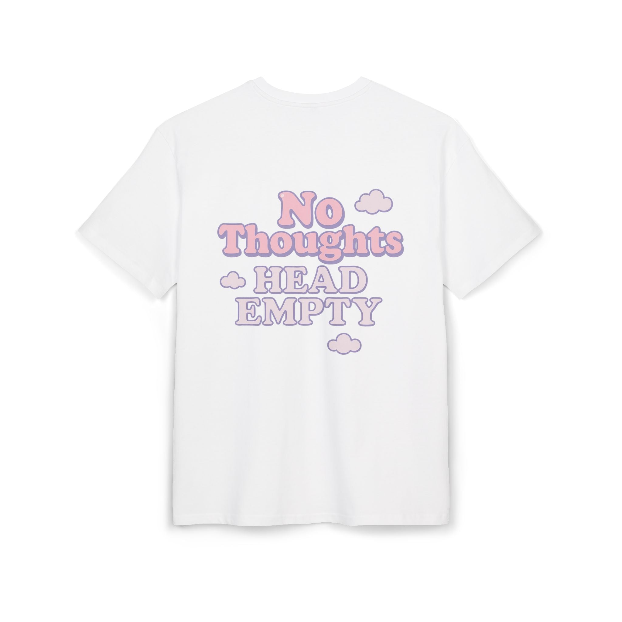 Trendy Oversized Tee - No Thoughts Head Empty